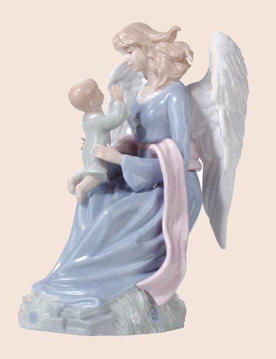 Porcelain Angel & Child