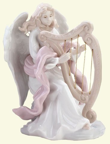 Porcelain Angel with Harp
